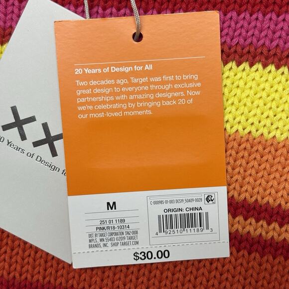 Isaac Mizrahi X Target Limited Edition Boat Neck Striped Sweater Pink Red Size M - Picture 6 of 12